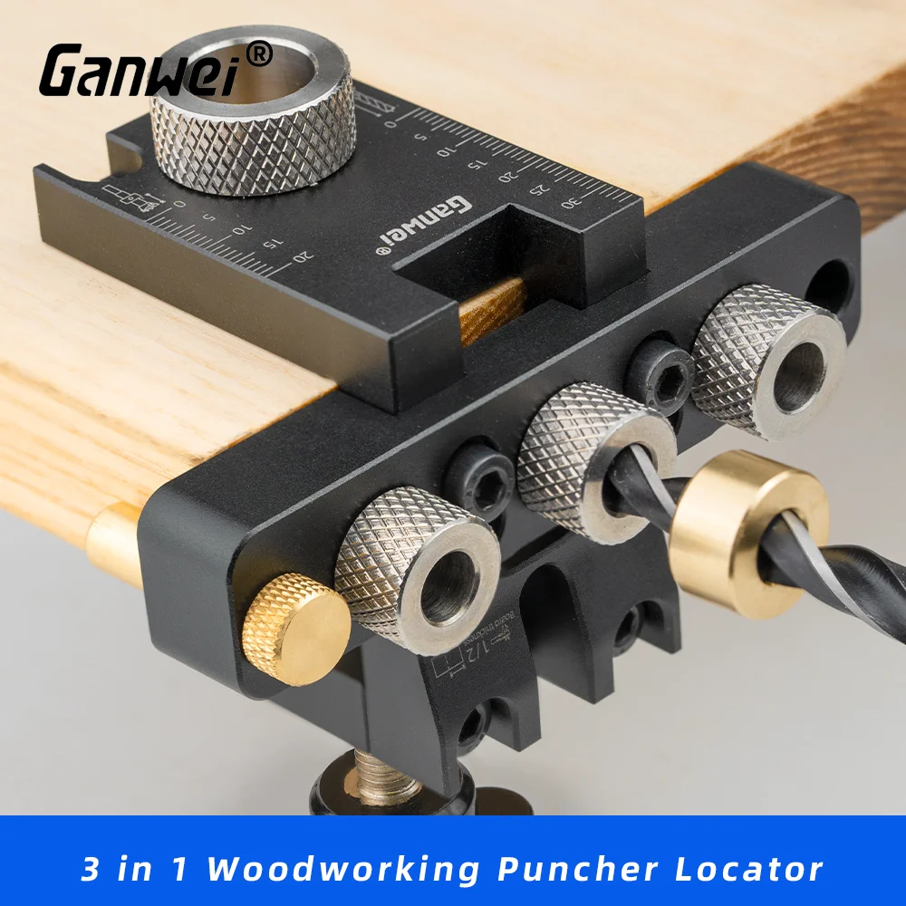 

Adjustable Dowel Clamp Woodworking 3 In 1 Hole Clamp 8/10mm Bushing Drilling Guide Positioning Punching Tool Latest Hole Opener