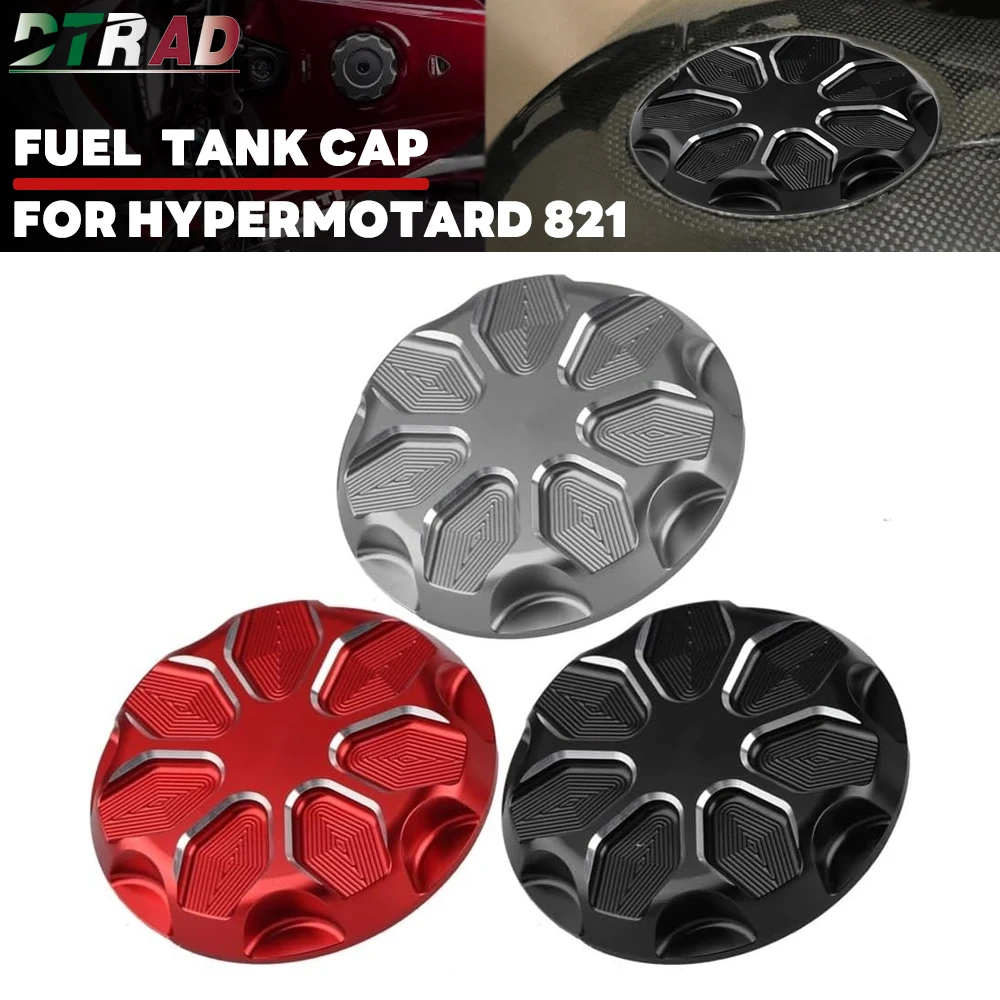 Motorcycle Fuel Petrol Cap For For Hyperstrada 821 939 Hypermotard 796 1100/SP/EVO CNC Aluminum Keyless Fuel Tank Caps Gas Cover