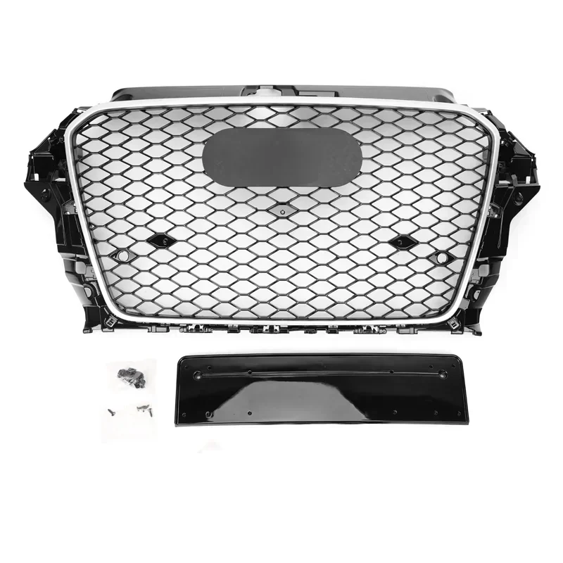 Honeycomb Grill Mesh for  A3/S3 8V 2014 2015 2016 RS3 for  Style Hex Mesh Front Bumper Hood Grille New