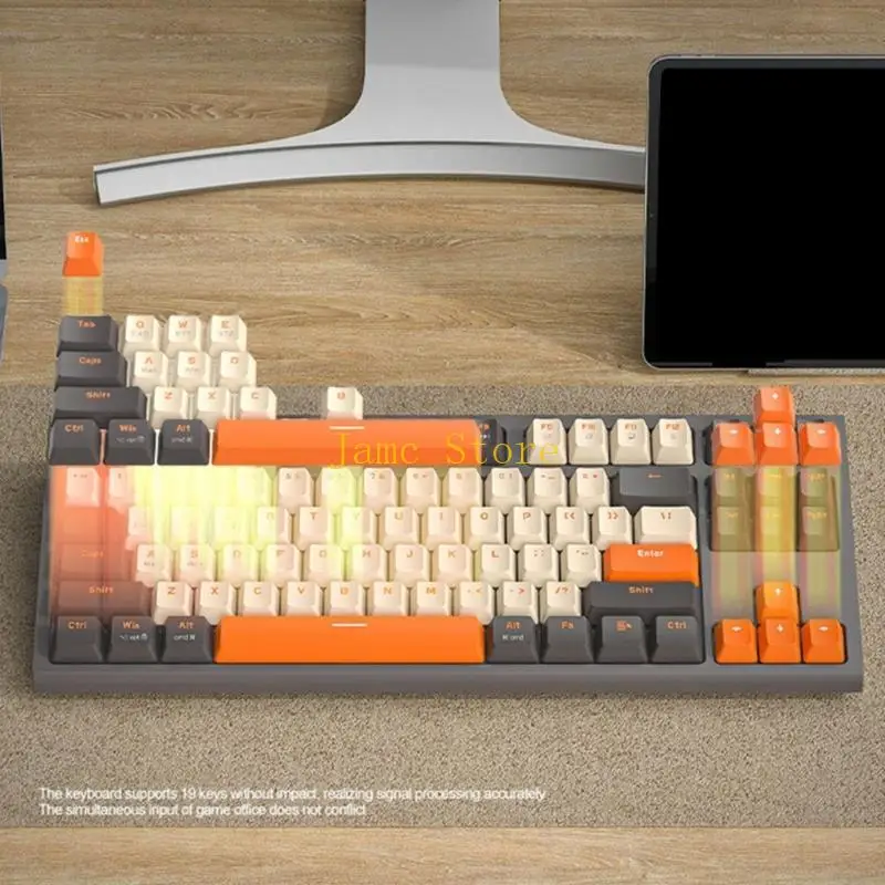 LX0B Bluetooth-kompatibel 2,4G Mechanische Gefühl Spiel Tastaturen PBT Tastenkappe Wireless