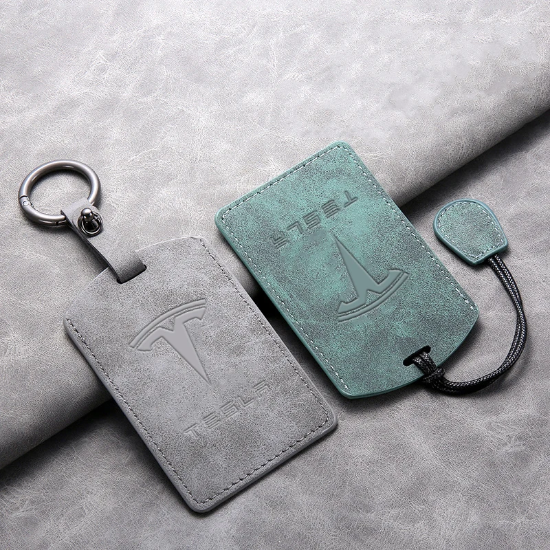 

for Tesla Model 3 S X Y Smart NFC Car Key Cover PU Leather Key Card Holder Protector Keyless Shell Luxury Accessories