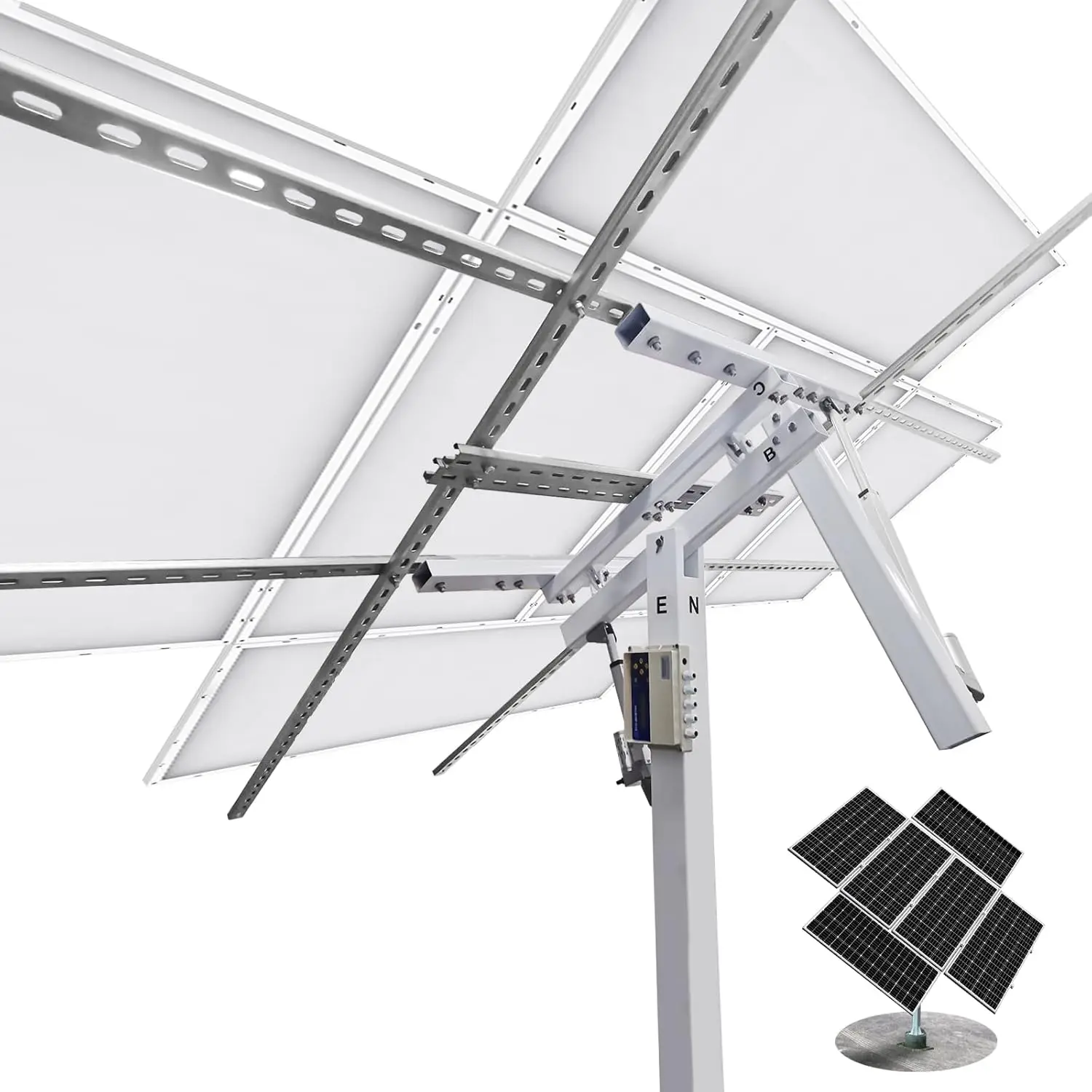 

ECO-WORTHY Solar Panel Dual Axis Tracking System Increase 40% Power Tracker Controller Complete Kit Yard Farm Field