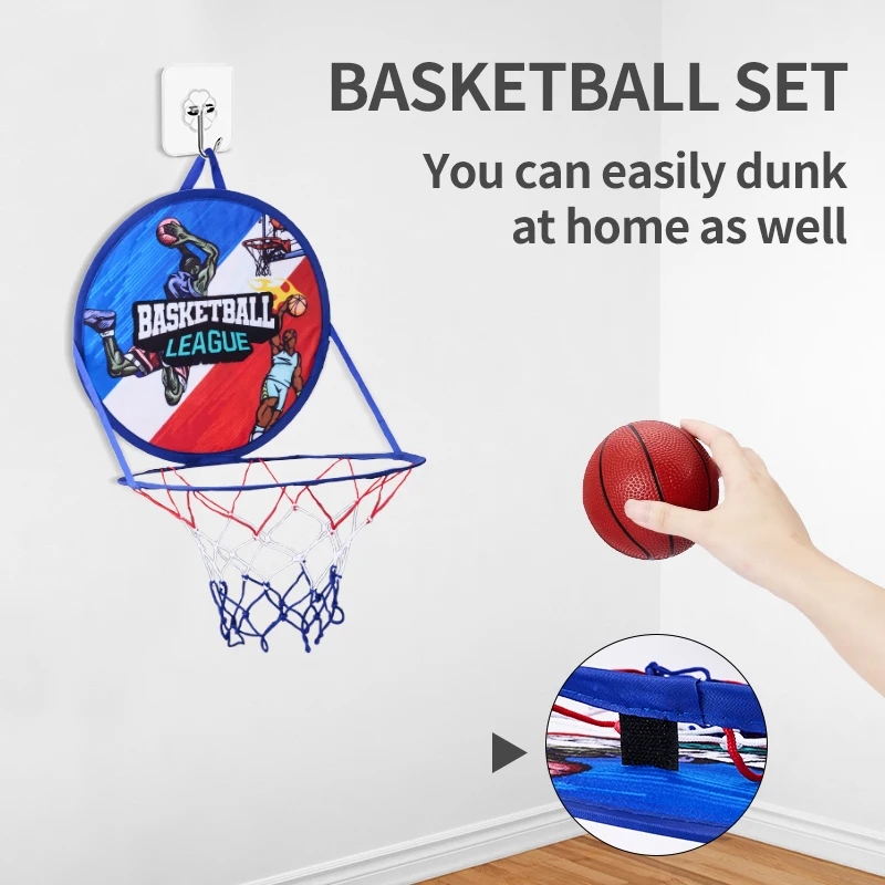 Kid Basketball hoops Dartboard Set With Adhesive Balls Indoor Outdoor Sports Toys Games For Children Christmas Present Birthday