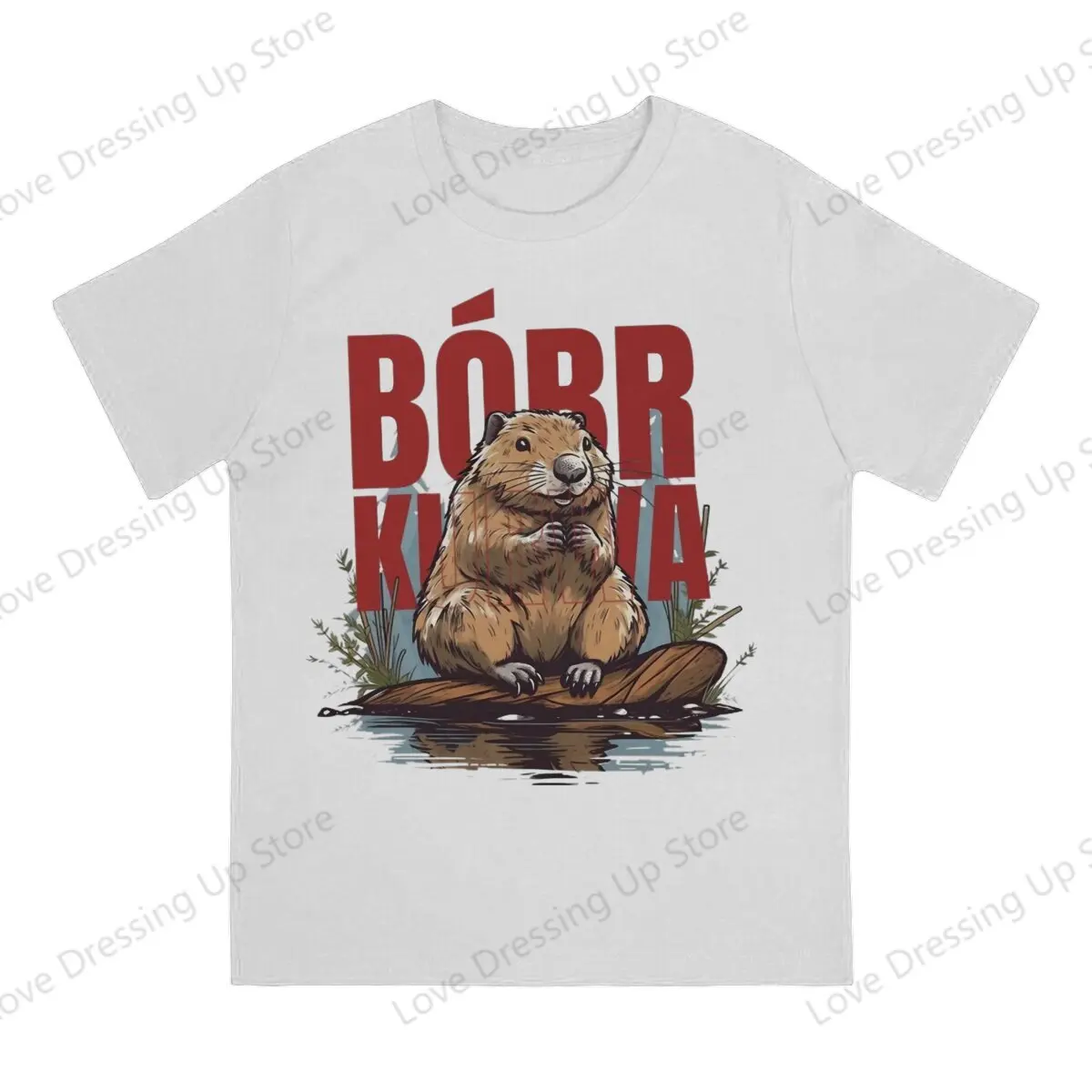 Kurwa Bobr Bober 100%Pure Cotton Printed Men T-Shirt Boberek Style Short sleeve Tshirts Street short sleeve Tee Funny Tops