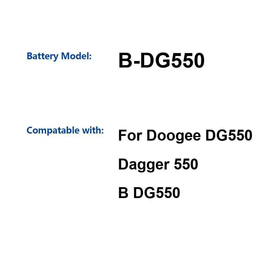 B-DG550 3000 мАч, высокоэффективный аккумулятор для мобильного телефона Doogee DG550 550
