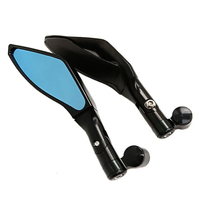 2 Stück universelle Seitenspiegel für Elektro-Scooter und Motorräder, passend für Honda CBR600RR CBR 600 RR, M8 M10, Rückspiegel im Schafhorn-Design. – Detail 7