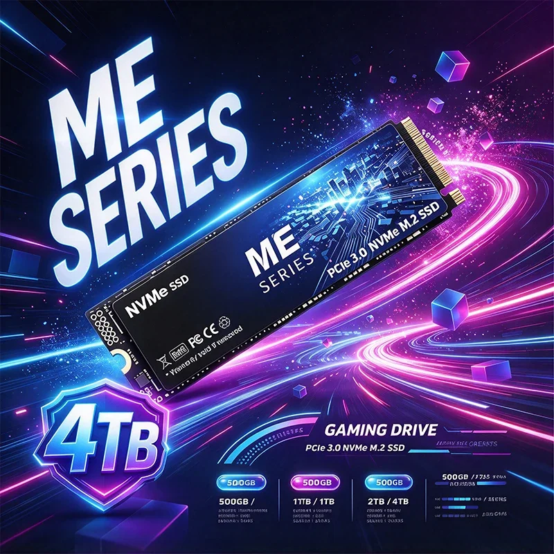 SSD Interno ME 500GB NVME 1TB 2TB 4TB PCIe 4.0 M.2 2280 Disco Rígido para Laptop
