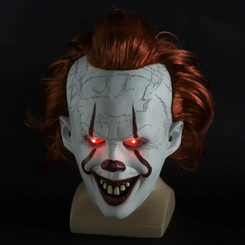 Halloween Mask Luminescent Stephen King's It  Pennywise Horror Clown Joker Mask Clown Mask Halloween Cosplay Costume Props