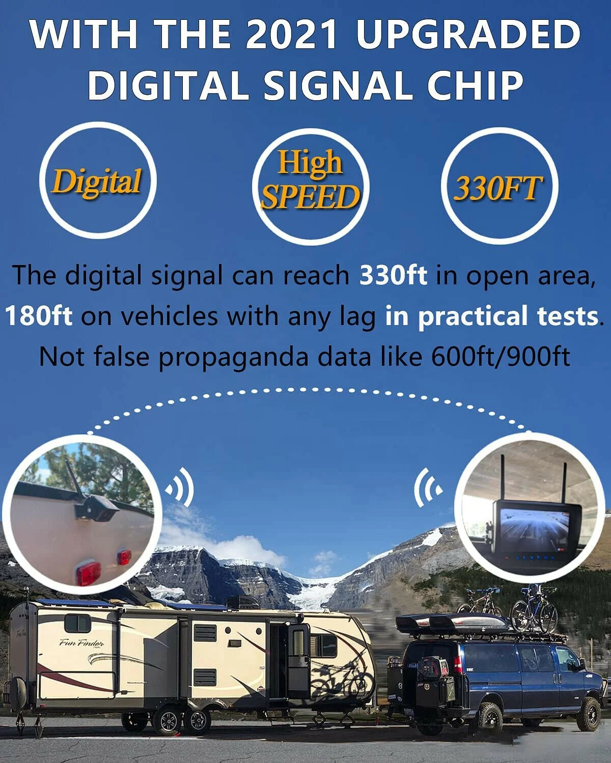 IPoster Novo Caminhão Popular Sem Fio 7 Polegada DVR AI BSD 2 Antena 50m Alcance de Trabalho com Backup Reversão 1080P Kit