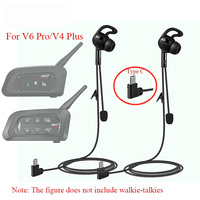 Type c Football referee intercom in-ear single side earphones for EJEAS V6 Pro/V4C PLUS Referee In-ear Earphones TYPE-C
