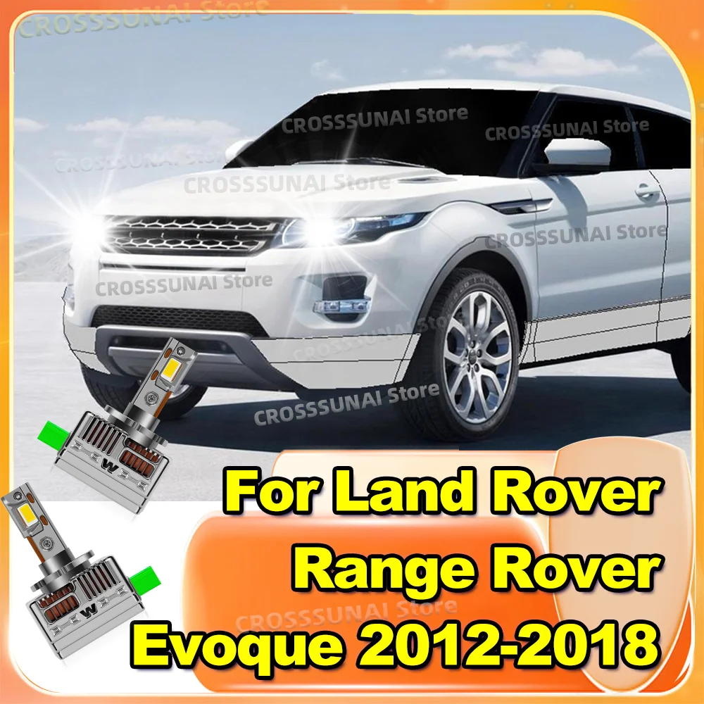 

2 шт. светодиодные фары Canbus, замена ксеноновой лампы 50000LM для Land Rover Range Rover Evoque 2012-2018 2013 2014 2015 2016 2017