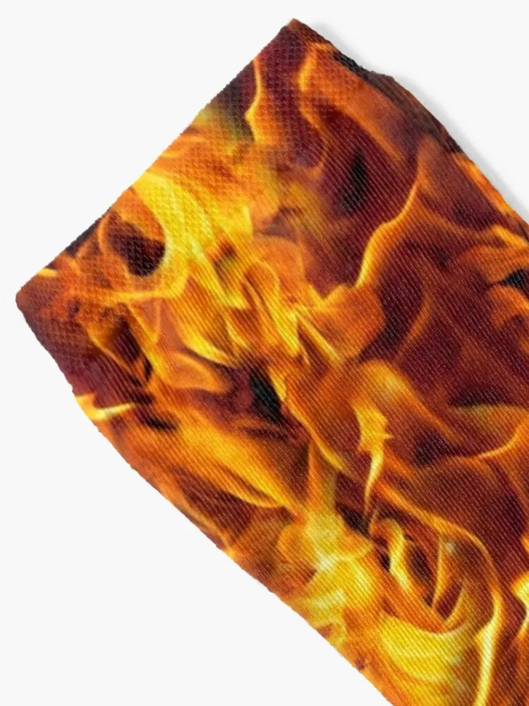 Fire and Flames Pattern Socks funny gifts hip hop Mens Socks Women's