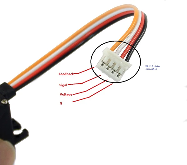 servo programmable de retour de double mode de servo numérique de 7.4V 17kg.cm