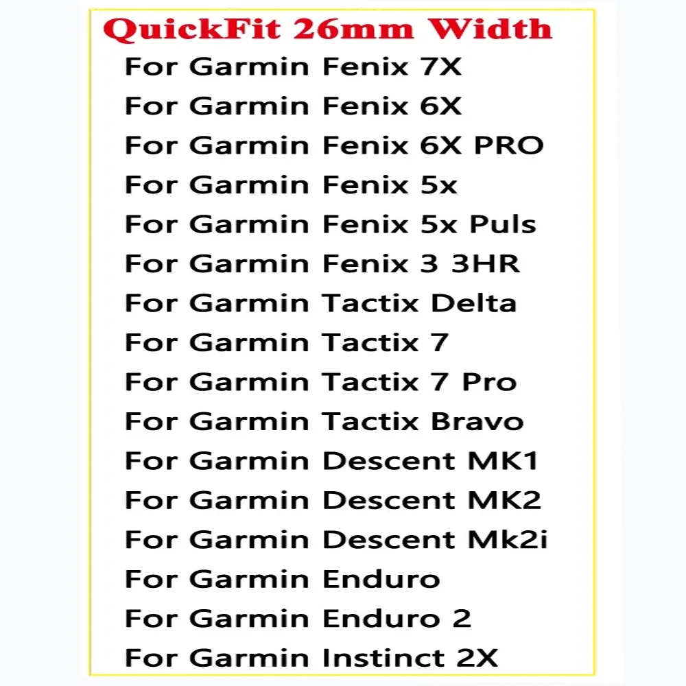 Garmin Fenix ​​5X 6X 7X 3 3HR 스트랩 고무 루프 하강 MK1 MK2/2i 시계 액세서리 용 26mm 실리콘 홀더 리테이너 키퍼
