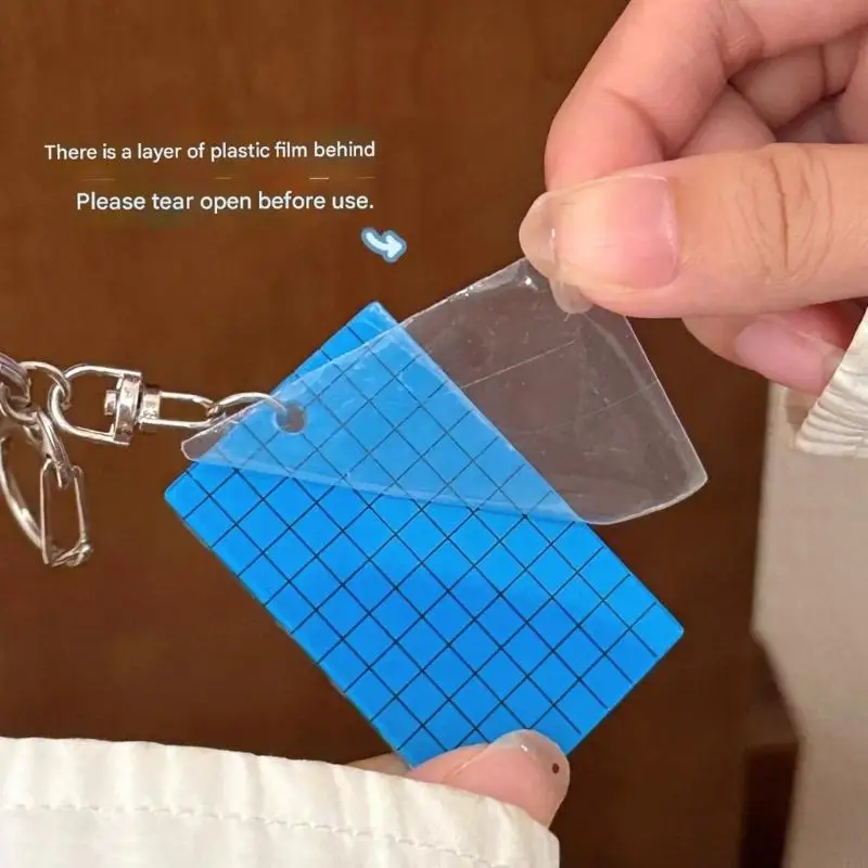  Backpack Charm Acrylic Keychain with Pool Design and Metal Keyring