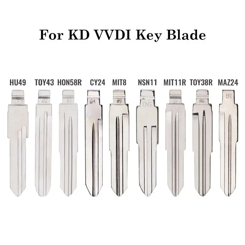 10Pcs For KD Xhorse VVDI KeyDiy JMD Universal Uncut Remote Flip Car Key Blank Blade For VW Toyota Jeep Chrysler Honda Kia Nissan