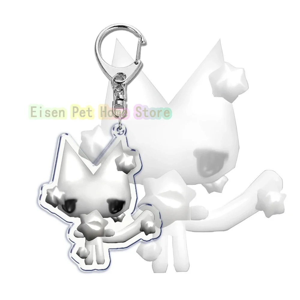 Lovely Inoue Toro CUTE Cat Acrylic Cartoon Cat Keychain with Lobster Clasp, Animal Theme Key Ring, Decorative Bag Pendant