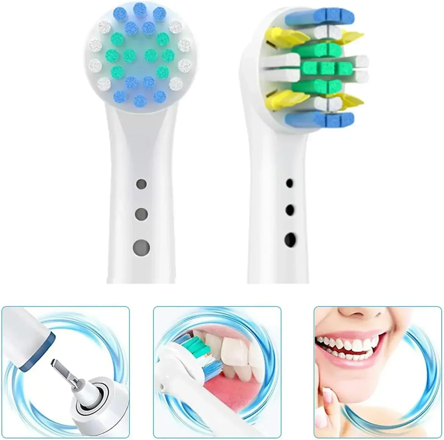 12 Pcs Electric Toothbrush Replacement Heads For Oral B Toothbrush Nozzles Soft Bristles Tooth Brush Head Oral Clean Care