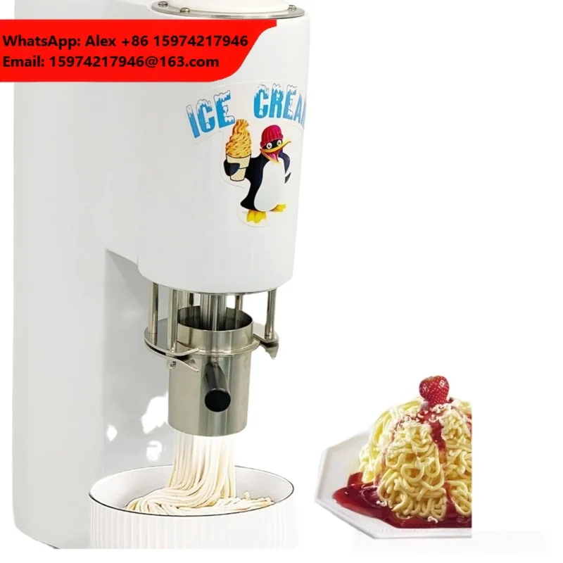 Commercial Spaghetti Ice Cream Machine Gelato Swirl Forming Machine For Dessert