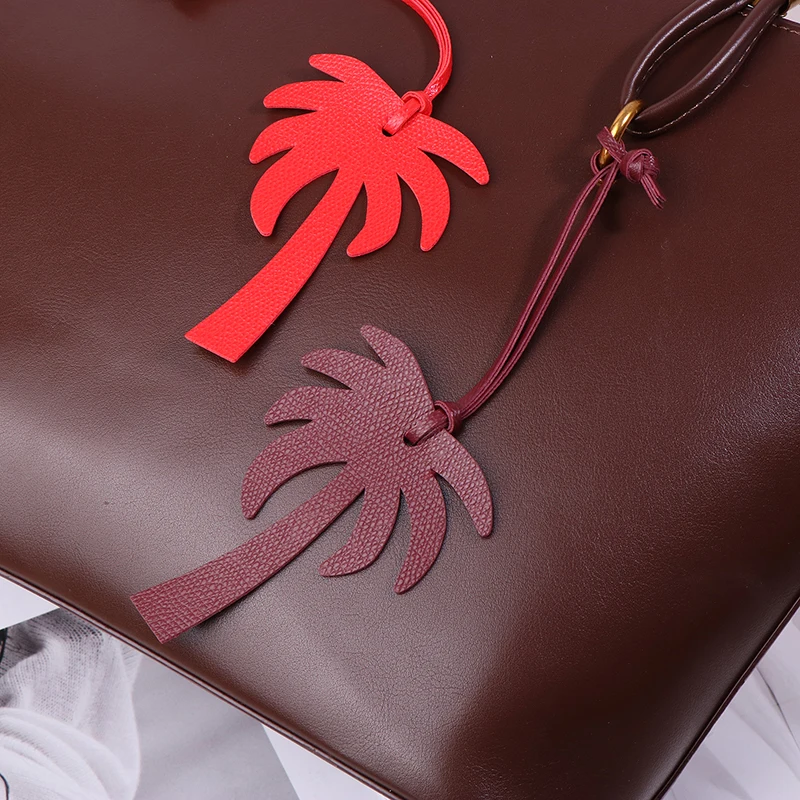 Trendy Coconut Tree Shape Leather Bag Charms Stylish Shoulder Bag Decoration Hanging Ornament