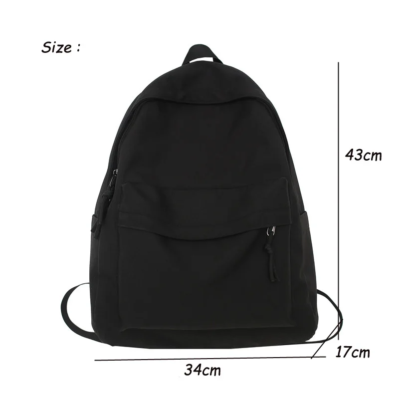 Mochila escolar de diseño Simple para mujer, morral de viaje para estudiante universitario, A4, para adolescentes, 2023