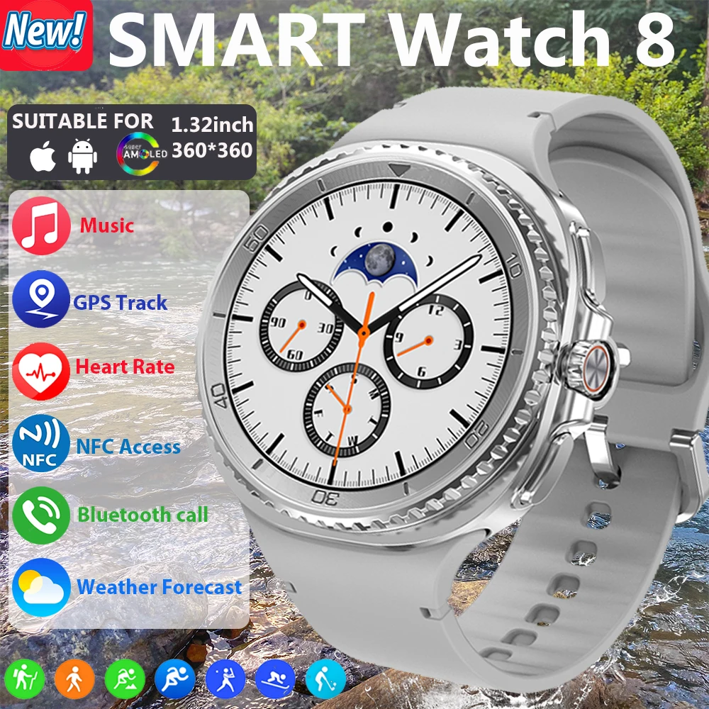 

2025 Новые часы 8 Ultra Smart Watch Классические NFC Мониторинг здоровья Bluetooth Вызов 3ATM Водонепроницаемые HD Смарт-часы для IOS Android