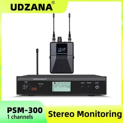 UDZANA In-Ear Monitoring System PSM300 Stage Personal Wireless In Ear Monitor For Bands 500MHz 100mW 24-Bit  Processor Audio