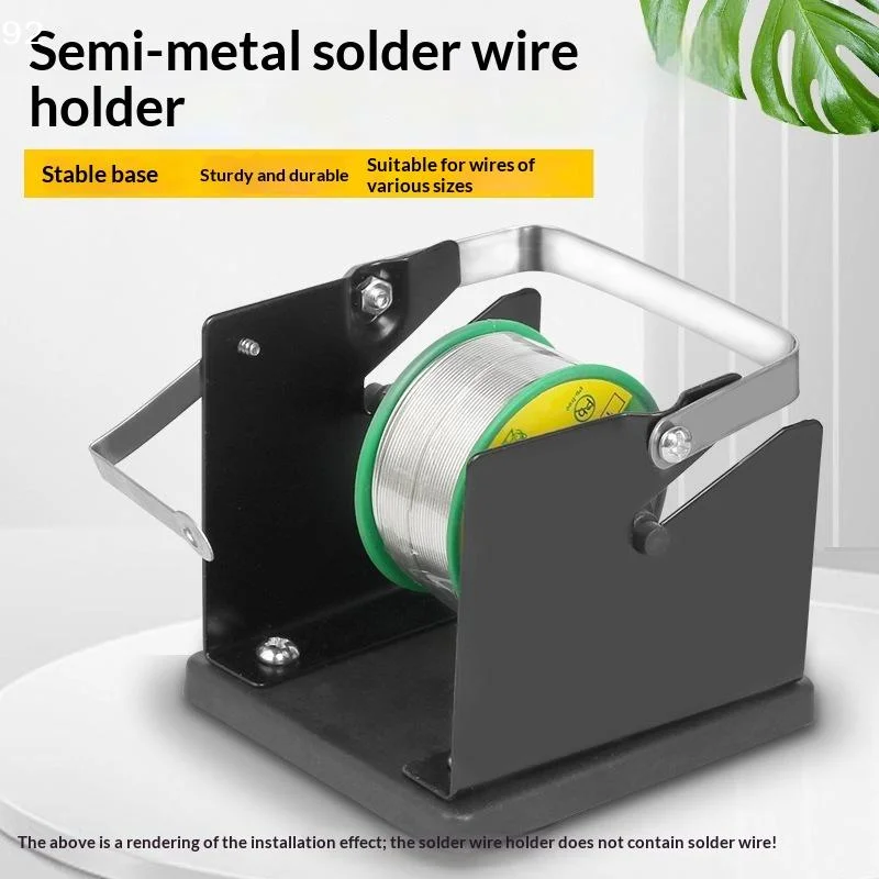 Compact Solder Wire Spool Dispenser Holder Adjustable Metal Reel Stand For Workbench Welding Wire Organizer ToolCentury House