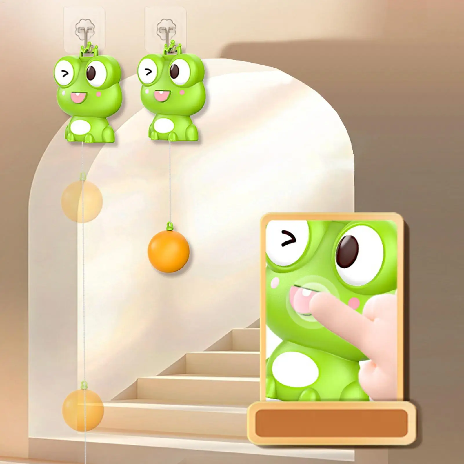 

Table Tennis Training Hangable Door Pong Game With Racket And Balls Portable Table Tennis Trainer For Adults Children Exercise