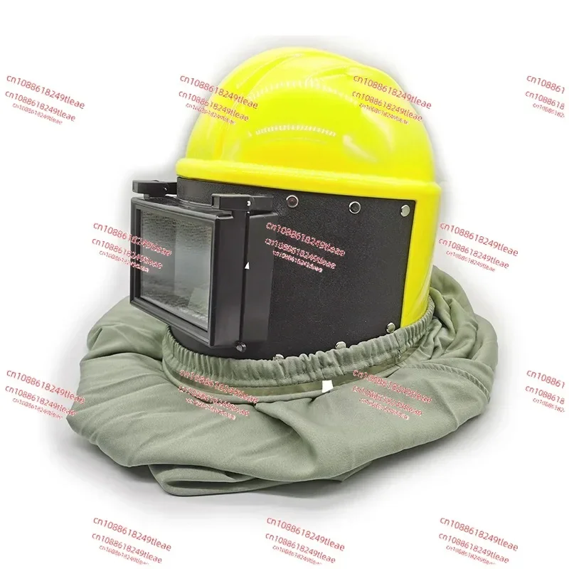 TS-01B New sandblasting protective helmet spray paint mask double-layer lens ABS flat glass spray job mask