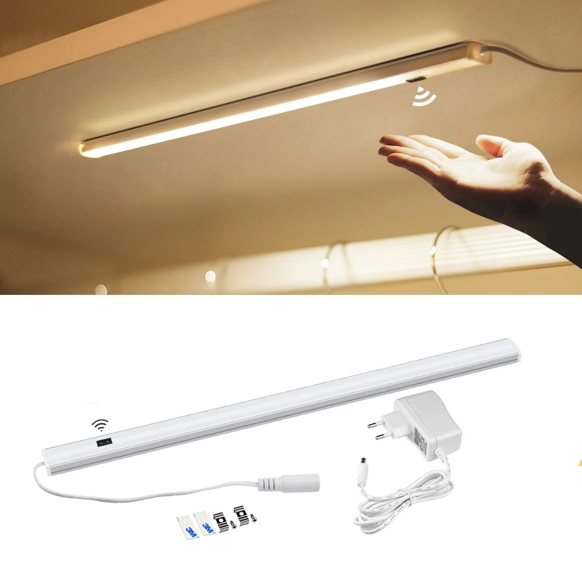 

LED Under Cabinet Lights Hand Sweep Sensor Lamp 30 40 50cm Motion Sensor Light Wardrobe Closet For Bedroom Kitchen Light Home