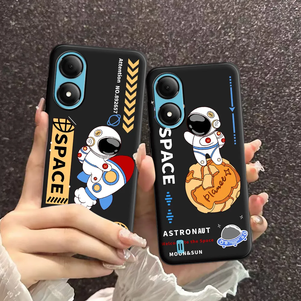 For ZTE Blade A33S Case Cartoon Ice Cream Soft Silicone TPU Astronaut Phone Case For ZTE Blade A33s Fashion Back Cover Bumper