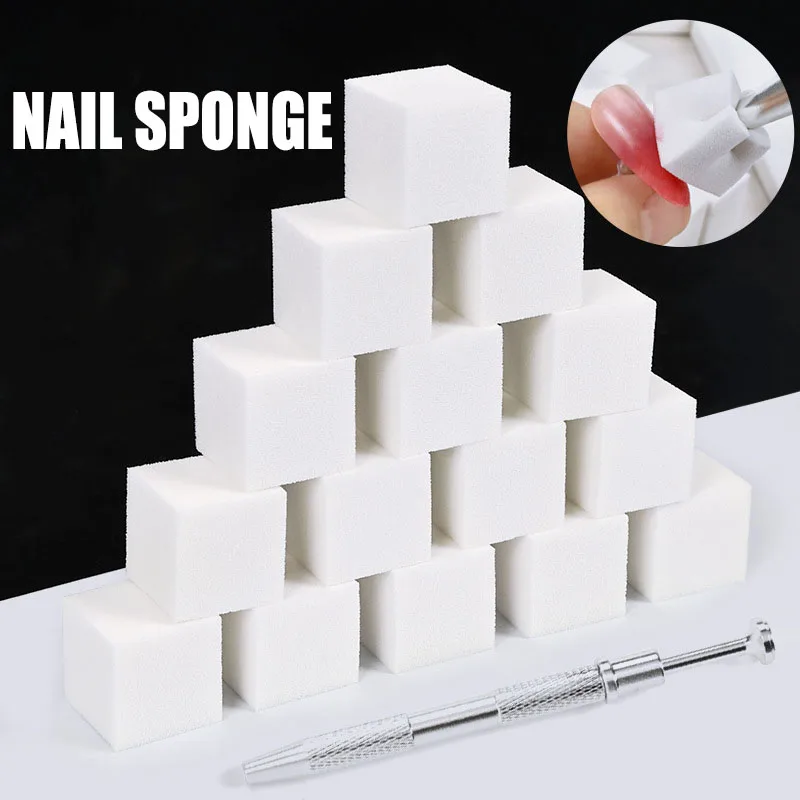 Nail Sponge Gradient Nail Tweezer Clip Gripping Sponge/Rhinestone Manicure Decorations Gripping Tool Stainless Steel