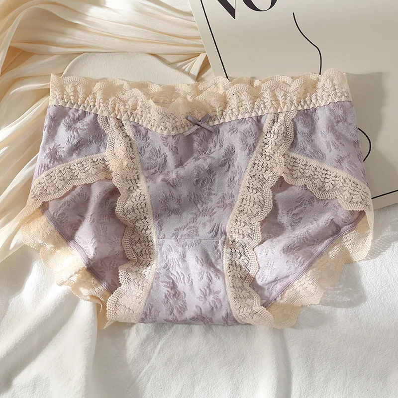 Sexy Lace Female Panties Romantic Lingerie Cute Cotton Lingerie Soft Underwear Women New In Women\'s Underwear Cozy Sweet Briefs