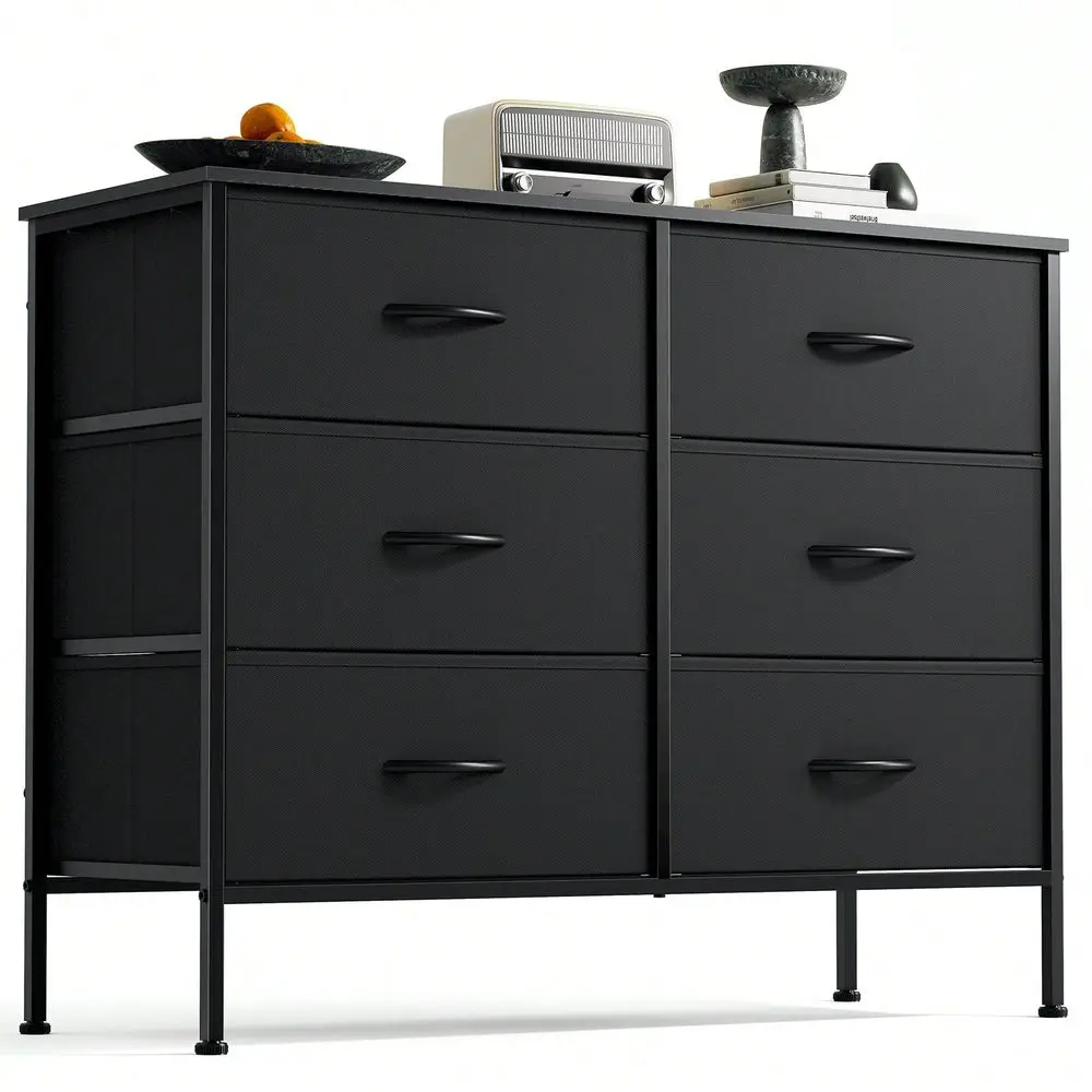 

Комод Sweetcrispy для спальни, комоды и тумбы с 6 ящиками, тумба под телевизор для спальни с тканевыми ящиками, детский комод