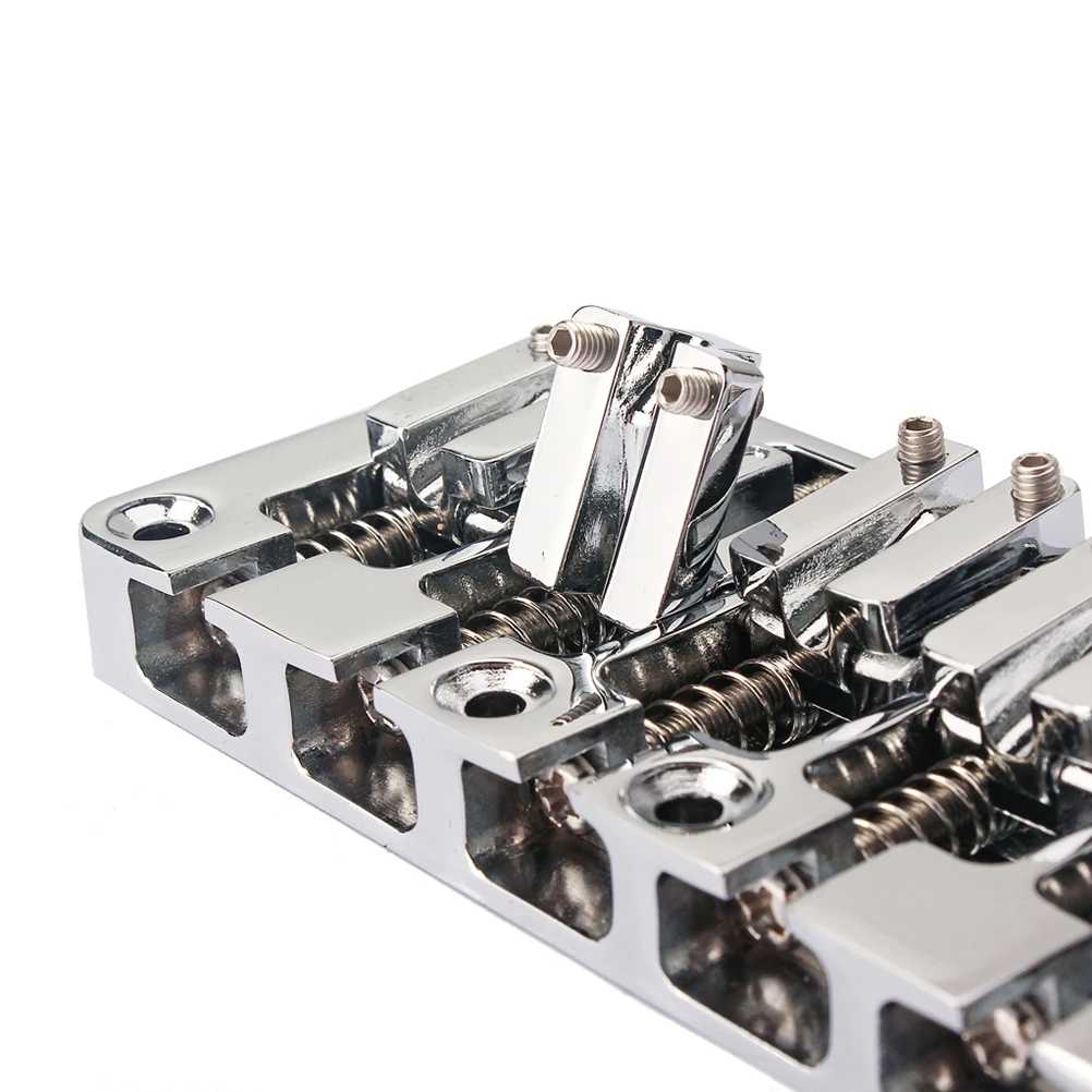 

Five String Bass Bridge Fixed for Electric Bass Guitar Jazz Bridge Metal Parts Accessories Silver Guitar Parts