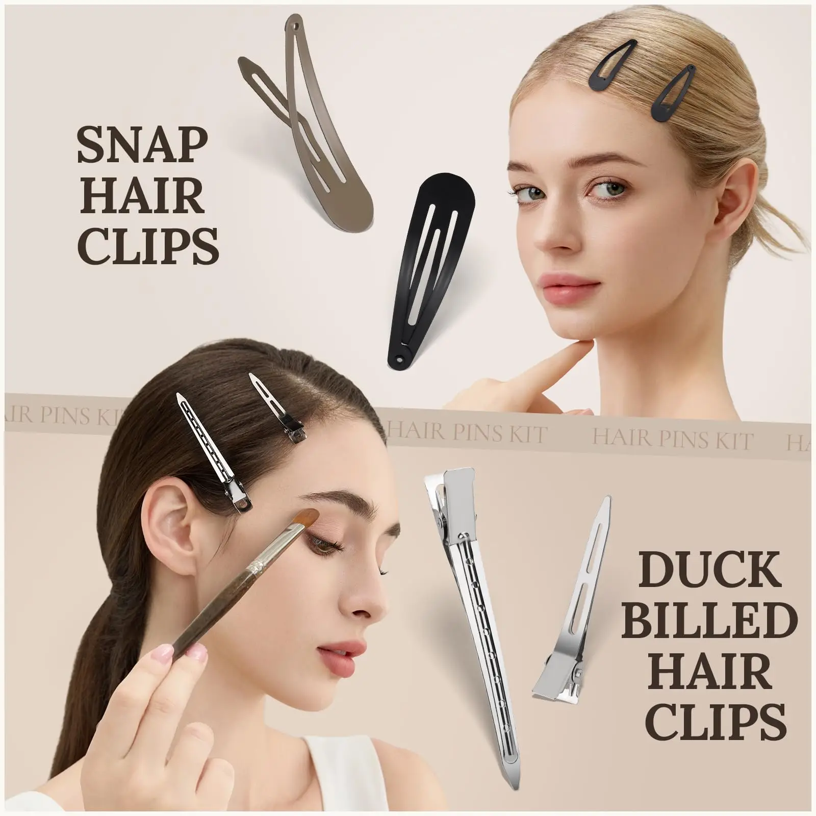 Set di stoccaggio per accessori per capelli da 163 pezzi: strumenti per acconciature portatili fai-da-te all-in-one, kit per capelli per spettacoli di danza