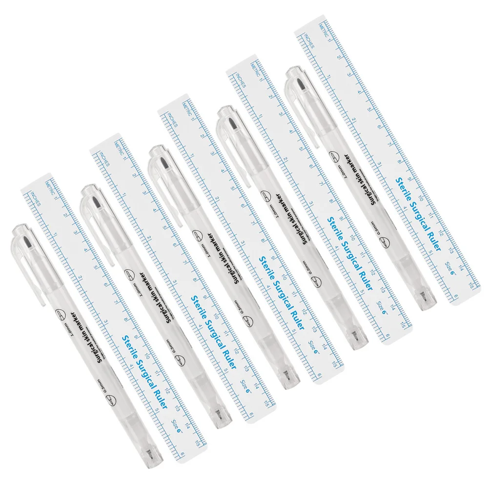 5 مجموعات من أقلام الحواجب ذات الأطراف المزدوجة لوازم الوشم أقلام مكياج دقيقة لمسطرة الوجه