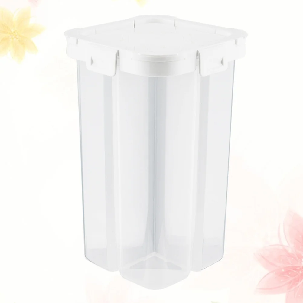 

5-Grid Transparent Grain Storage Tank Eco-Friendly Plastic Sealed Container For Dry Food Cereal Preservation Moisture