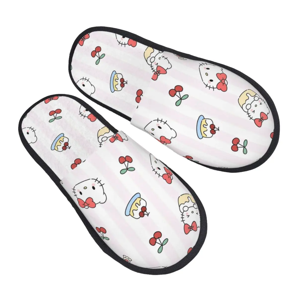 Sanrio Character Hello Kitty House Slippers Anti Slip Cozy Household Cotton Fur Slippers Slides Indoor