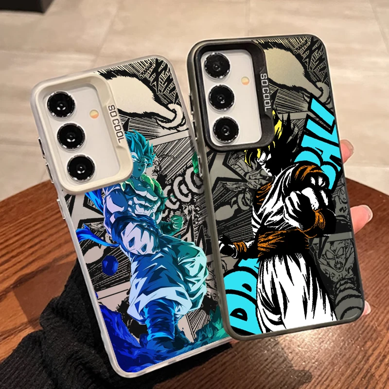 

D-Dragon Ball Anime Cute For Samsung Galaxy S24 S23 S22 S21 S20 Note 20 Ultra Plus FE 5G Colorful Silver Back Phone Case