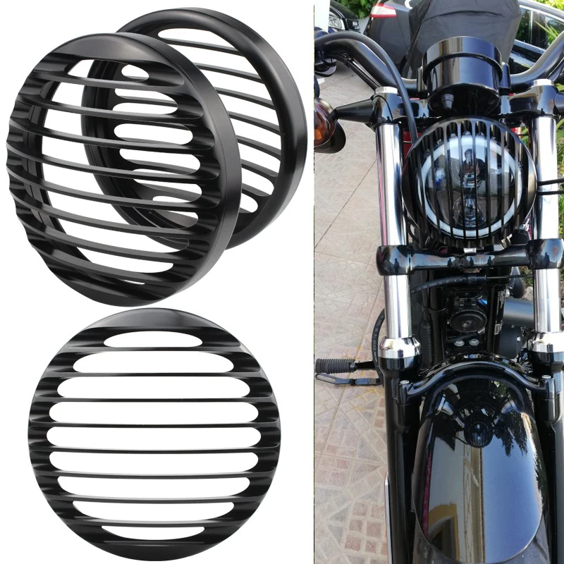 Motorcycle Headlight Cover General Accessories For 883xl1200 Sports Headlight Covers Refitted With Black Grille Fall Prevention