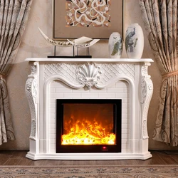 Simulation Flame Electronic Fireplace European Classical Decoration Commercial Cafe Home Living Room 1.2m 47.24 Inch