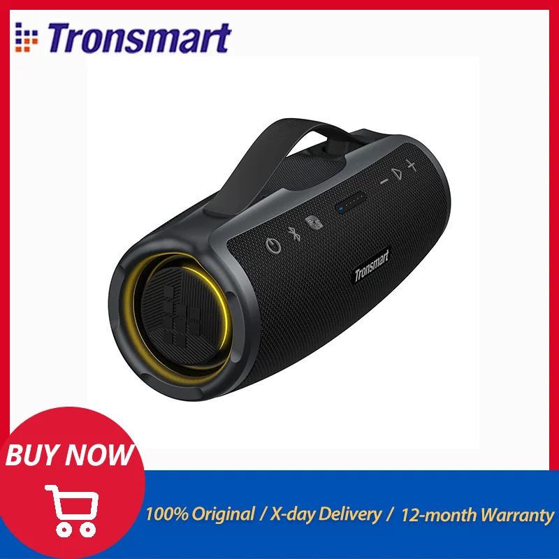 Tronsmart Mirtune S100 Haut-parleur Bluetooth Haut-parleur sans fil portable avec sortie 50 W, étanche IPX7, contrôle APP, Powerbank intégré et poignée rétractable, pour camping, randonnée, cadeau d'Halloween Tronsmart Mirtune S100 Haut-parleur Bluetooth Haut-parleur sans fil portable avec sortie 50 W, étanche IPX7, contrôle APP, Powerbank intégré et poignée rétractable, pour camping, randonnée, cadeau d'Halloween