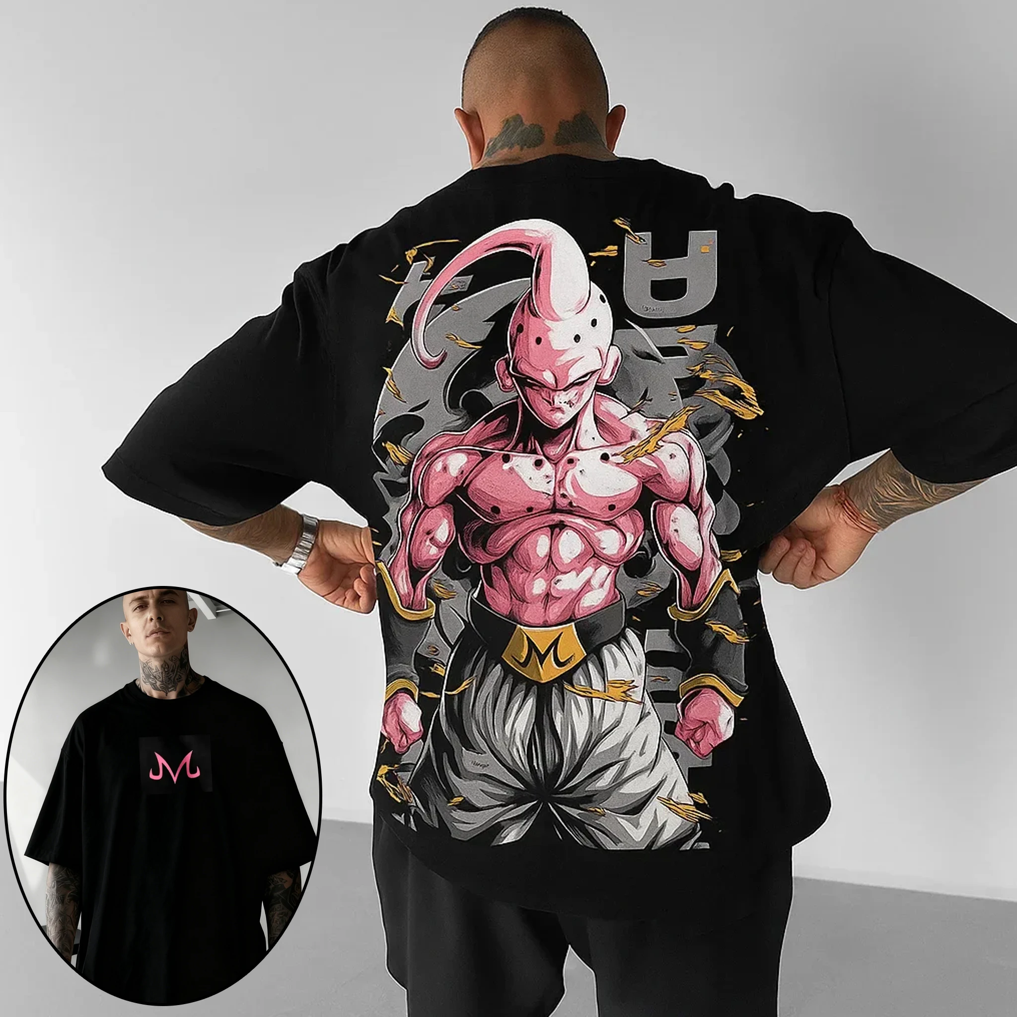 

Мужская футболка с принтом Dragon Ball японского аниме Majin Buu, детская футболка в стиле Харадзюку с короткими рукавами для мальчиков, детская футболка Гоку, летняя одежда
