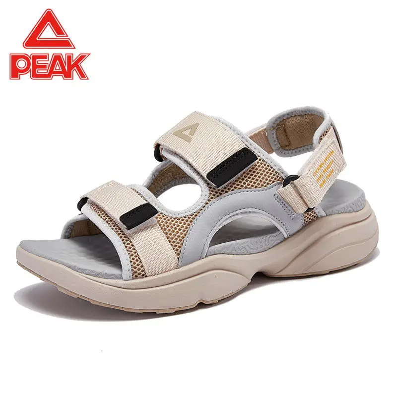 PEAK Sandals Men's Summer New Ultra-light Breathable Sports Sandals Non-slip Outer Wear Beach Shoes Casual Hawaiian Men's Shoes