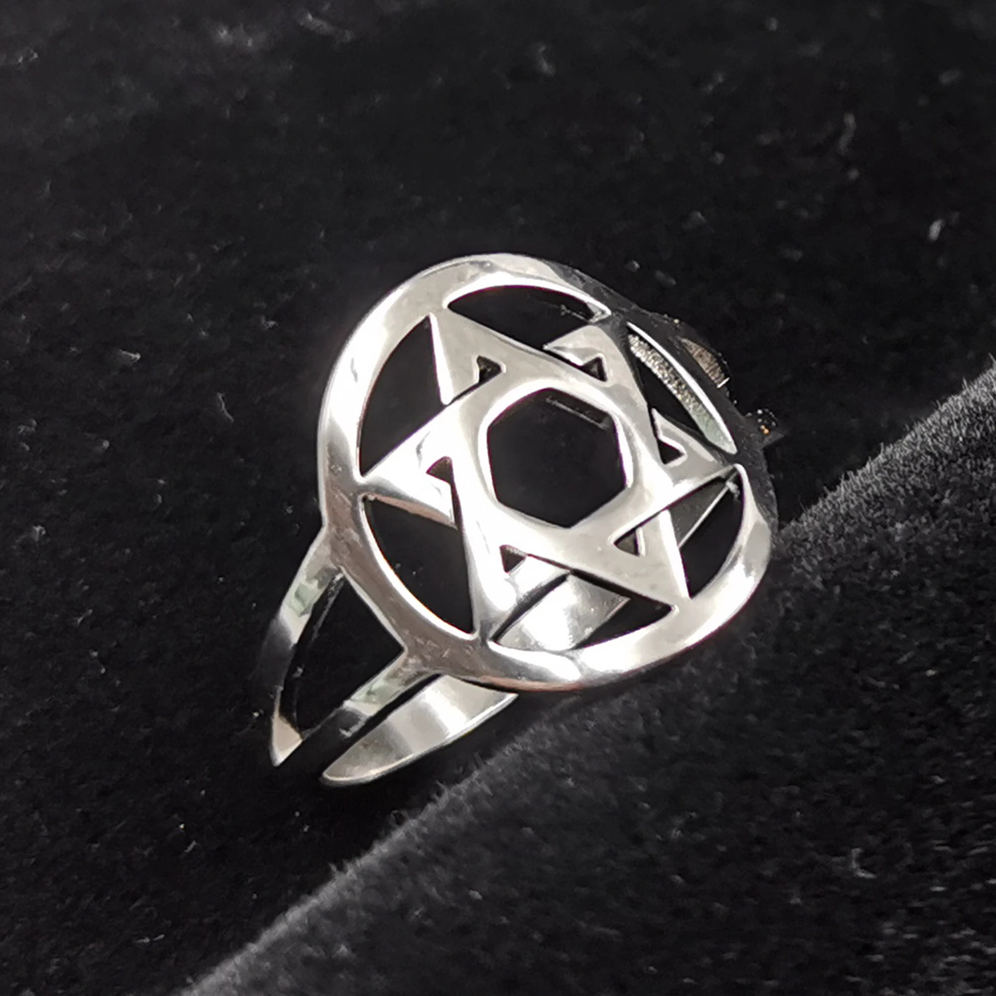 Star of David Ring Classic Jewish Isael Rings Religion Hexagon Stainless Steel Jewelry For  Symbol of Energy and Streng
