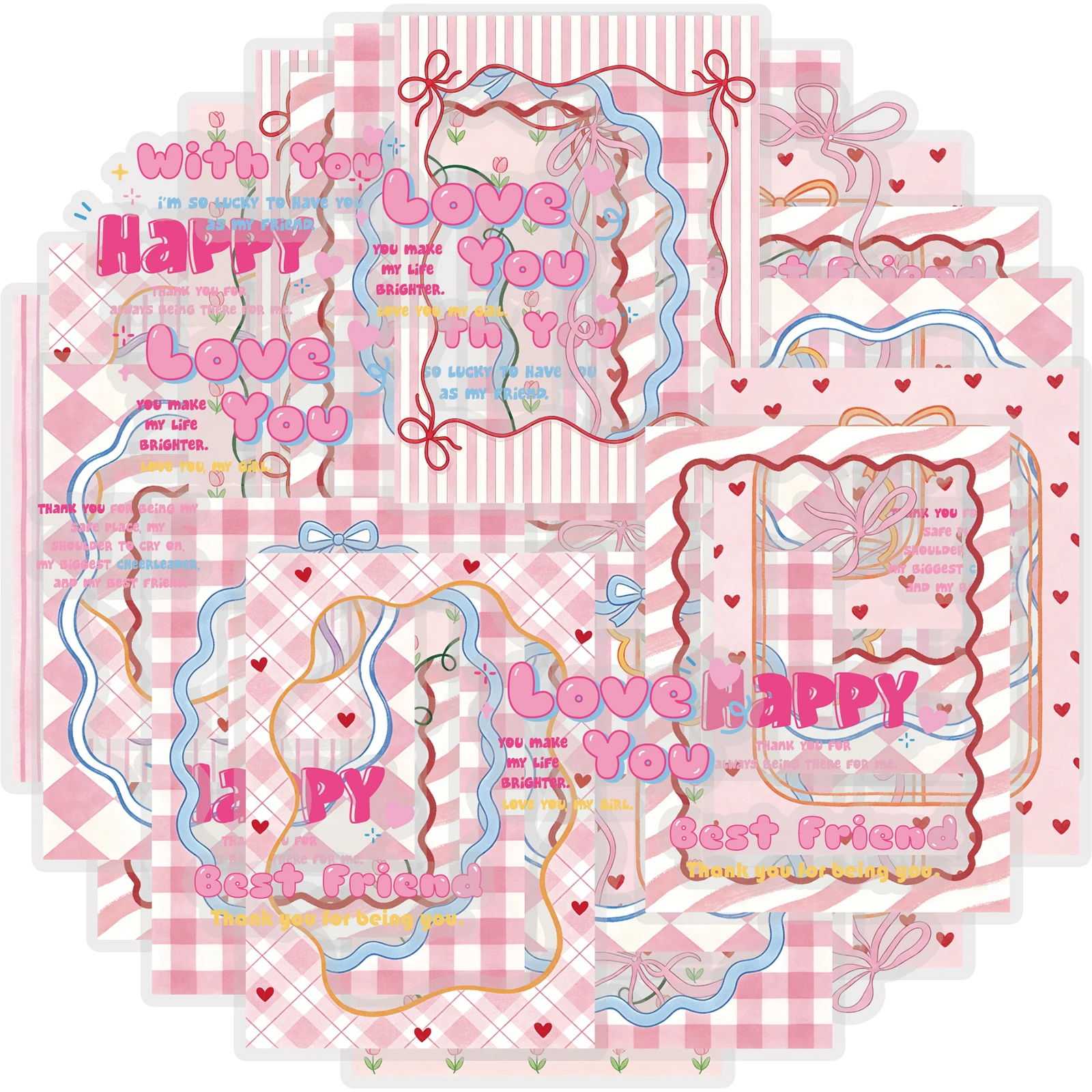 

Etori Life Pink-Toned Sweet Border Journal Stickers, Girly Bow and Heart Decorative Frames Suitable for DIY Diaries, Laptops, Suitcases, Photo Albums, Guitars, Bicycles, Handmade Scrapbooking Supplies, Office Decoration Accessories, DIY Crafts, Pink Aesth