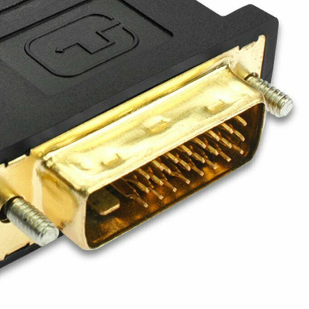 24k Gold Plated Plug Male To Female DVI Converter 1080P For HDTV Projector Monito DVI 24+1 To HDMI-compatible Adapter Cables