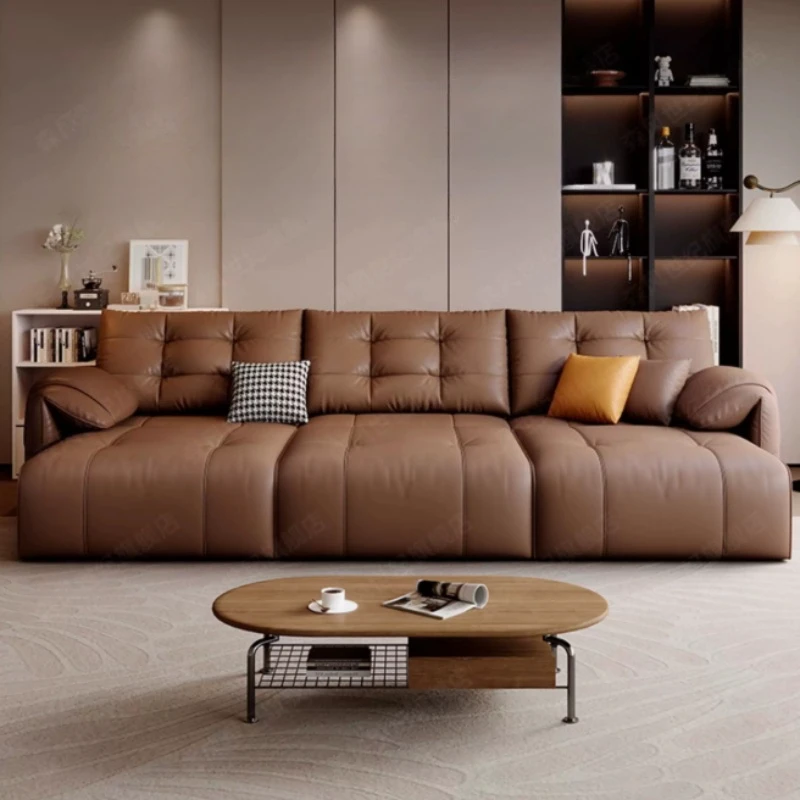 Apartment Leather Electric Sofa Bed Vintage Comfortable Oversize Couch Adult Caterpillar Muebles Para El Hogar Furniture Home